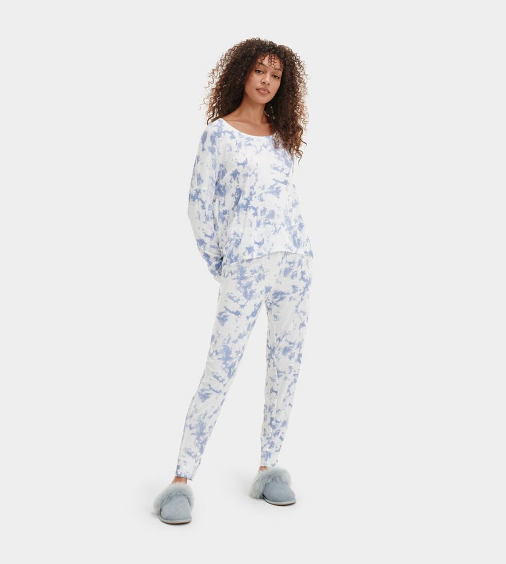 Ugg Birgit Print Lounewear Set - Womens Sleepwear - Whirlpool Tie Dye - NZ (3596WQGZH)